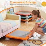 Mini Trampoline for Kids, 65 cm Trampoline Bouncing Board with 4 Removable & Non-Slip Foot Pads