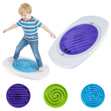 Balance Board for Kids with 3 Maze Discs & 2 Balls 2-in-1 Wobble Board for Sensory Training