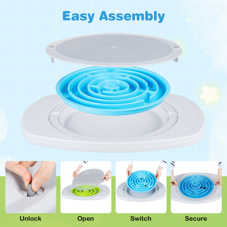 Balance Board for Kids with 3 Maze Discs & 2 Balls 2-in-1 Wobble Board for Sensory Training