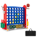 4-in-1 Jumbo Yard Game Set w/ Basketball Hoop, Ring Toss, Golf, Indoor Outdoor Family Party Games for Kids & Adults