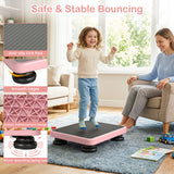 Kids Rebounder Bouncing Board, 60 x 50 cm Mini Trampoline with Elastic Rope, Sensory Bounce Board