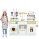 Wooden Pretend Playset with Light and Sound Stove for Kids Ages 3+