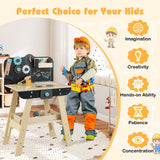 Wooden Construction Tools Workshop with Toy Tools and Accessories
