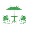 Baby Joy Toddler Outdoor Activity Table with 2 Folding Chairs & a Height Adjustable Umbrella