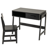 Wooden Children Study Table Set with Storage Drawer and Hutch