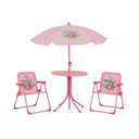 Baby Joy Toddler Outdoor Activity Table with 2 Folding Chairs & a Height Adjustable Umbrella
