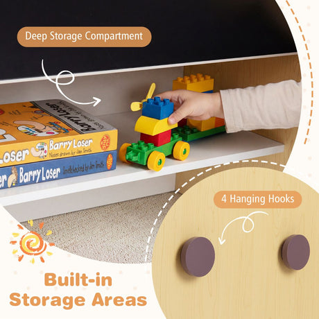 Bear Themed Kids Art Table and Chair Set