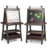 BABY JOY Kids Art Easel, 3 in 1 Double-Sided Standing Easel for Toddlers