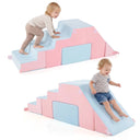4-in-1 Foam Climbing Blocks with Slide and Stair