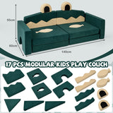 17 Pieces Crocodile Theme Toddler Foam Building Fort