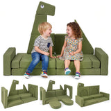 13 Pieces Dinosaur Theme Toddler Foam Building Fort