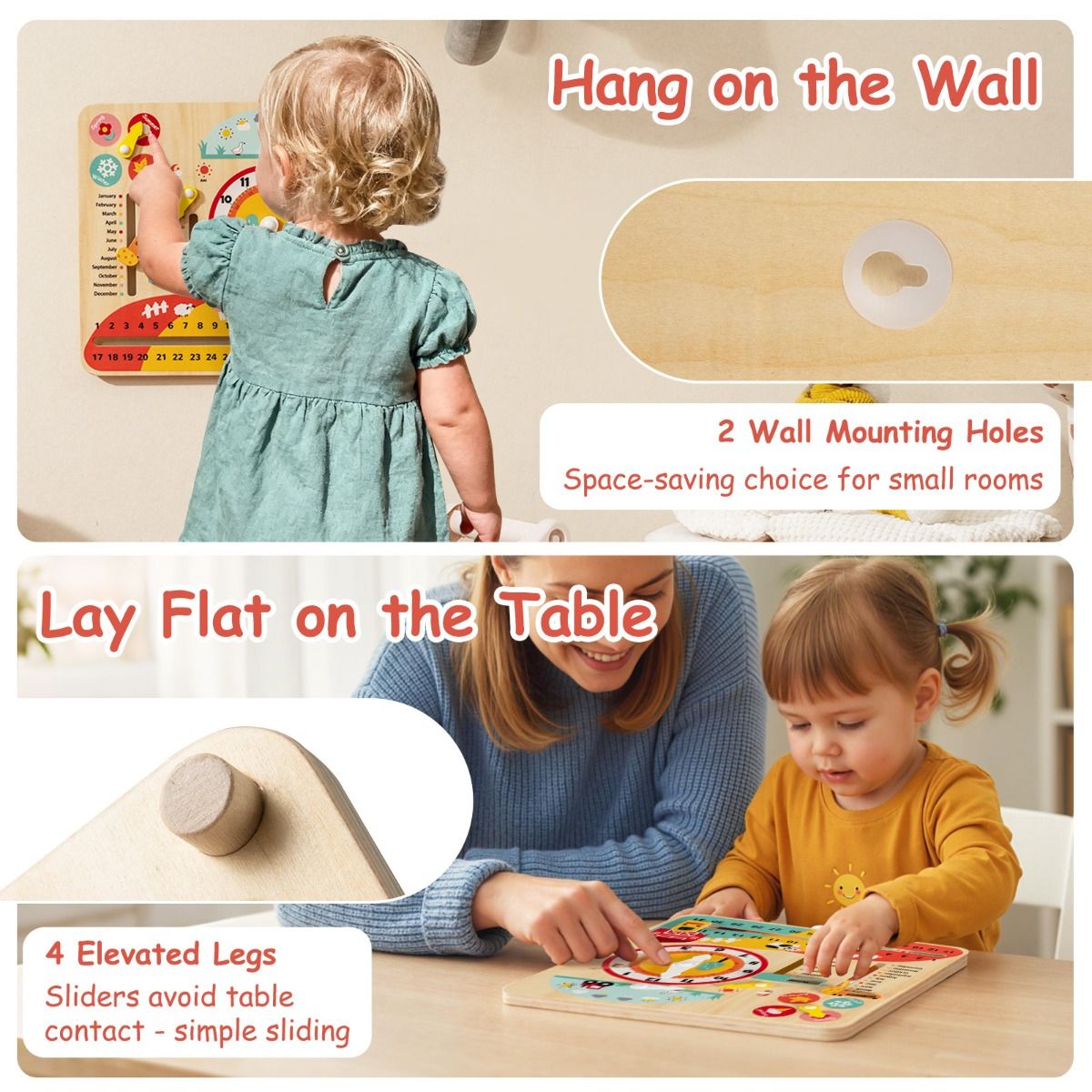 Educational Learning Clock Toy About Season and Weather