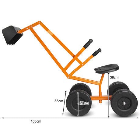 BABY JOY Kids Ride-on Sand Digger with Wheels