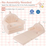 2-in-1 Kids Flip Out Sofa with Soft Fabric Cover for Playroom