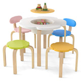 Flower-shaped Children Table Set with 2 Colorful Chairs and Stools