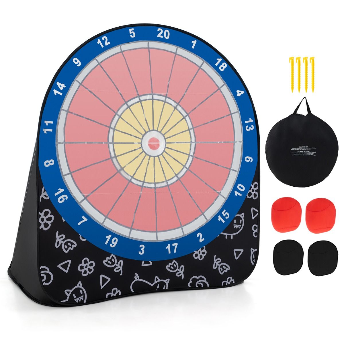 Foldable and Portable Large Dart Board for Kids