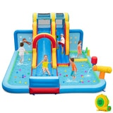 Giant Water Park with Long Slide and Climbing Wall