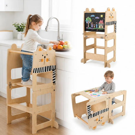 BABY JOY 3-in-1 Toddler Kitchen Step Stool