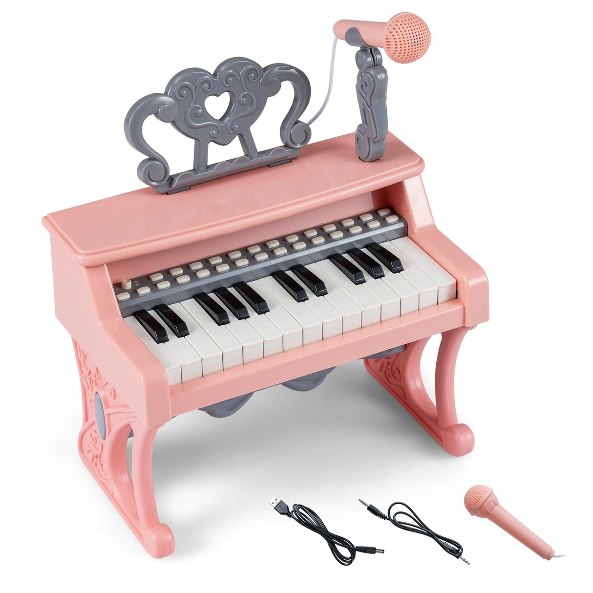 HONEY JOY Mini Keyboard Piano for Kids, 25 Keys Electric Piano