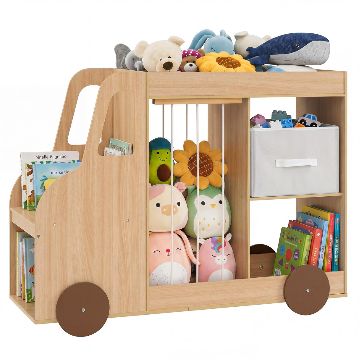 HONEY JOY Toy Storage Organizer with Stuffed Animal Storage