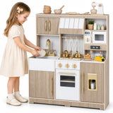 HONEY JOY Wooden Play Kitchen for Kids