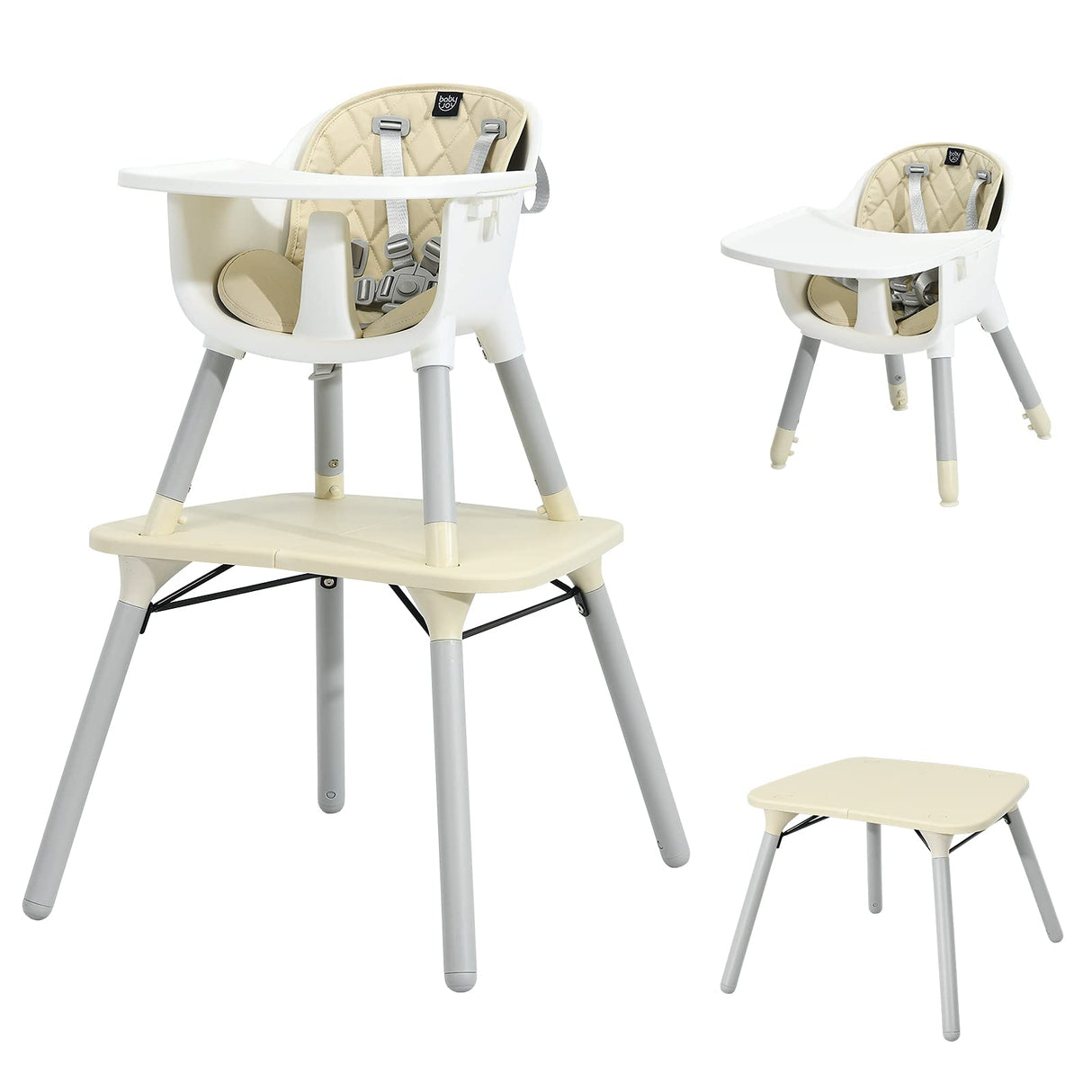 BABY JOY 5 in 1 Convertible Baby High Chair