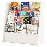 4-Tier Kids Wooden Bookshelf with Deep Compartments
