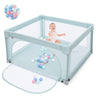 BABY JOY Baby Playpen Large Play Activity Center for Babies w/50 Balls, 2 Pull Rings