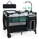 BABY JOY 3-in-1 Portable Baby Bassinets, Folding Travel Cot for Infant Toddler