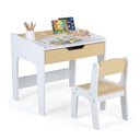 HONEY JOY Kids Desk & Chair Set, Wooden Student Study Table