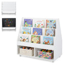 HONEY JOY Double-Sided Kids Bookshelf, Toddler Book Shelf