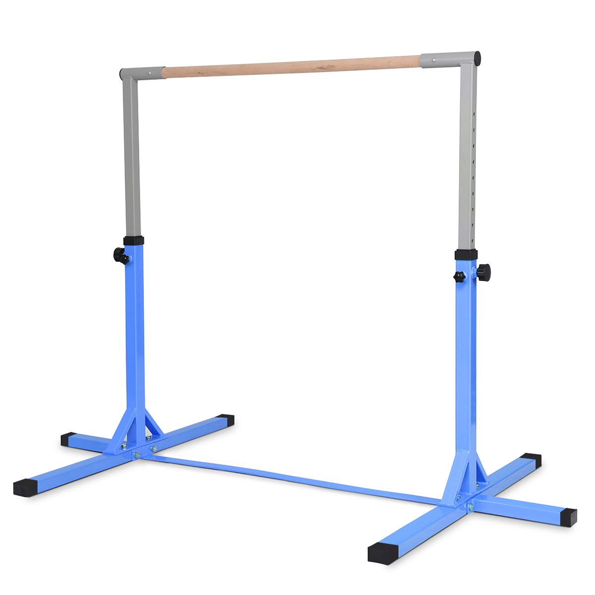 BABY JOY Kids Gymnastic Training Bar, 90 to 150cm Height Adjustable Expandable Exercise Horizontal Kip Bar w/Double Locking Mechanism