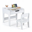 HONEY JOY Kids Desk & Chair Set, Wooden Student Study Table