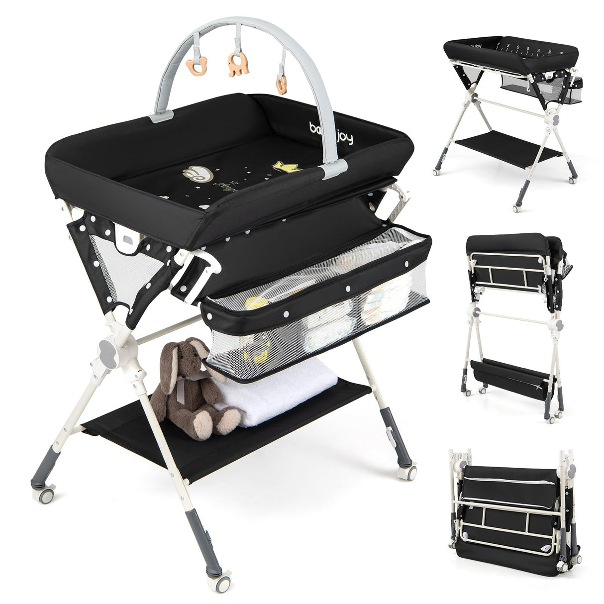 BABY JOY Baby Changing Table, Portable Nursery Organizer for Newborns