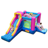 Inflatable Bounce House with Long Slides and Jumping Area