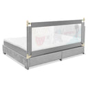 176CM Toddler Bedrail, 72.5-101.5 CM Extra Tall Bed Guardrail w/Anti-Collision Cotton