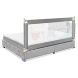 176CM Toddler Bedrail, 72.5-101.5 CM Extra Tall Bed Guardrail w/Anti-Collision Cotton