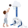 HONEY JOY Kids Basketball Hoop, 3 in 1 Toddler Sports Activity Center