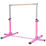 BABY JOY Kids Gymnastic Training Bar, 90 to 150cm Height Adjustable Expandable Exercise Horizontal Kip Bar w/Double Locking Mechanism