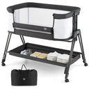 BABY JOY Baby Cot Bed Crib Portable Bassinet Bedside Sleeper Height Adjustable