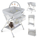 BABY JOY Baby Changing Table, Portable Nursery Organizer for Newborns
