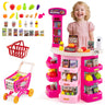 76PCS Supermarket Playset, Kids Pretend Play Grocery Store Set with Shopping Cart