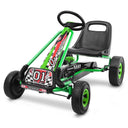 HONEY JOY Kids Pedal Go Kart, 4 Wheel Pedal Powered Ride On Toys
