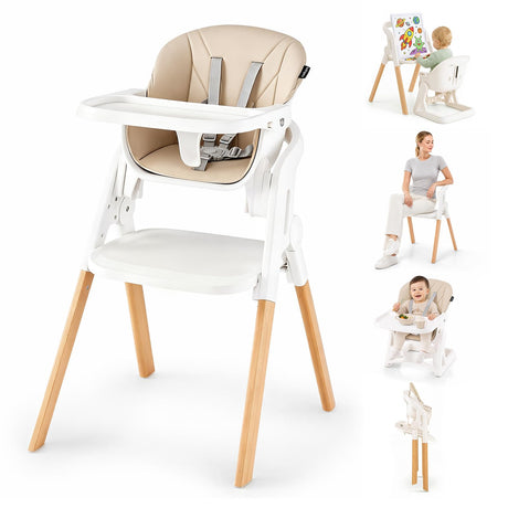 BABY JOY 7-in-1 Convertible Foldable Baby High Chair w/Adjustable Tray