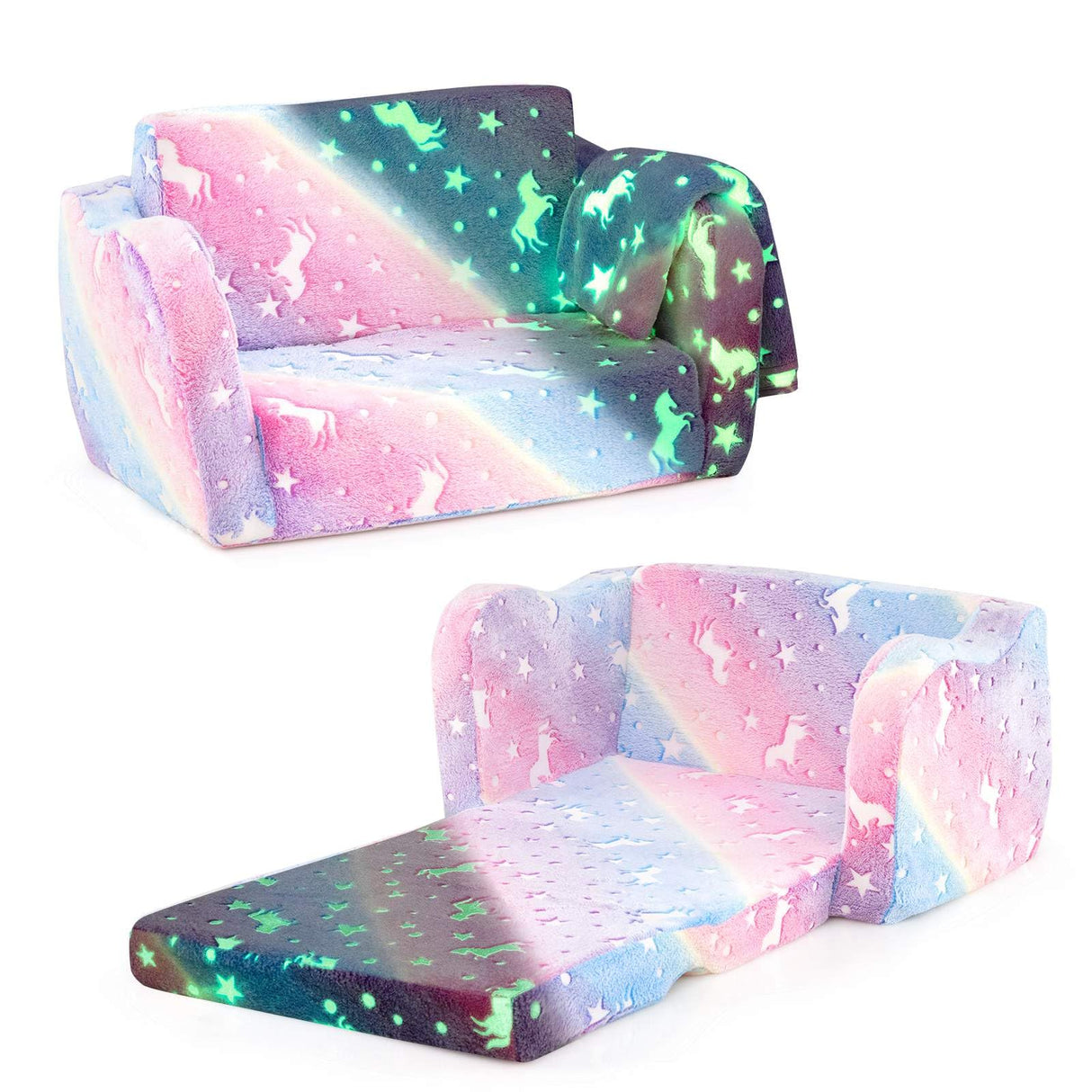 Glow in The Dark Toddler Chair with Blanket