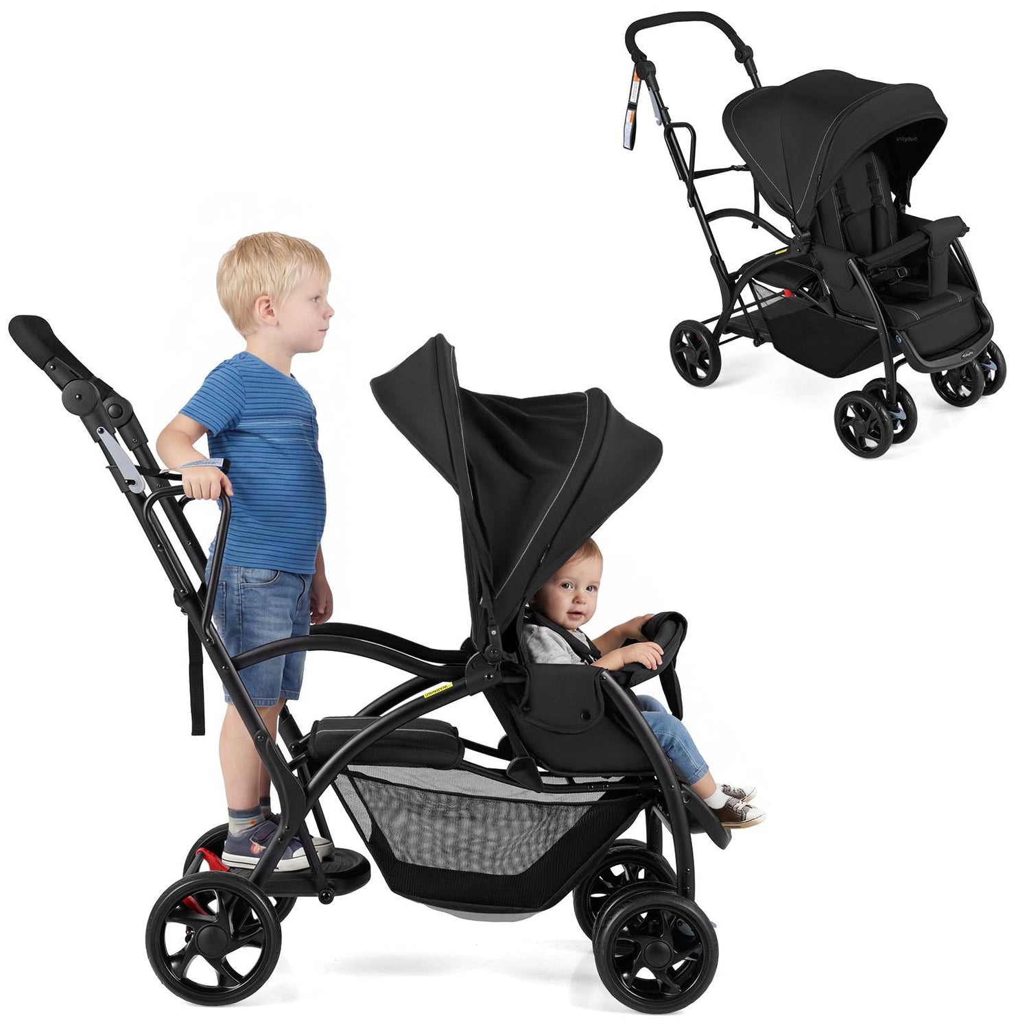 musical stroller baby's partner Sit and Stand Stroller | Foldable Double Stroller