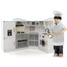 HONEY JOY Corner Play Kitchen, Toddler Kitchen Playset