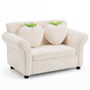 HONEY JOY Kids' Couch with 2 Strawberry Throw Pillows