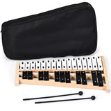 HONEY JOY Kids 27-Note Glockenspiel Xylophone, Glockenspiel Xylophone for Toddlers w/27 Metal Keys, Percussion Instrument