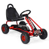 HONEY JOY Pedal Go Kart for Kids, 4 Wheel Pedal Powered Ride On